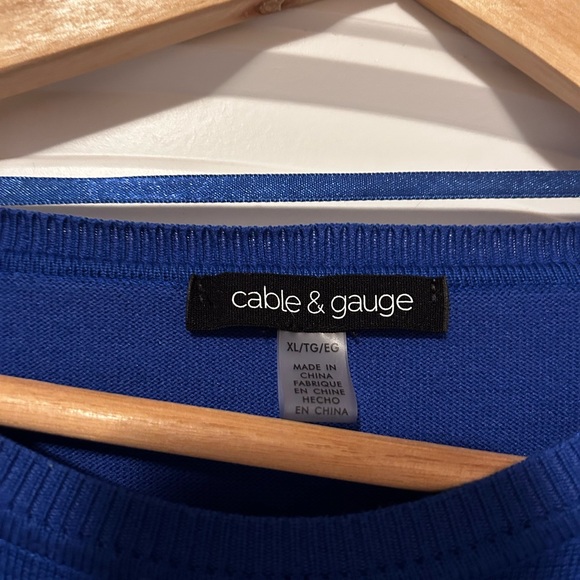 Cable & Gauge Royal Blue Sweater - Picture 2 of 8